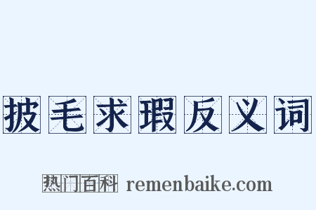 披毛求瑕反义词是什么意思的图片